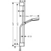 24160000 Pulsify Select Душевой набор 105 3jet Relaxation cо штангой 65 см, хром