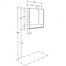 Сканди 90 зеркало-шкаф Белый