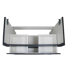 Комплект Тумба Эстима 80/2 подвесная с раковиной Астория 80 Графит