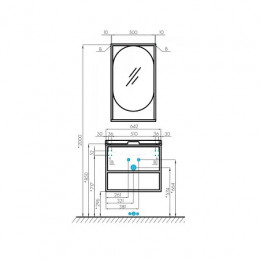 Лофт 50 Зеркало Фабрик Дуб Эндгрейн