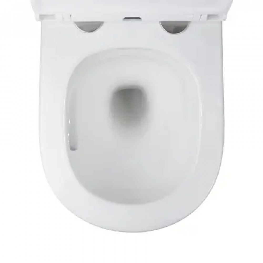 AZ-5177T-WHT ADAGIO Унитаз подвесной с системой смыва Tornado в комплекте с быстросъемным сиденьем микролифт, дюропласт 485*360*365mm