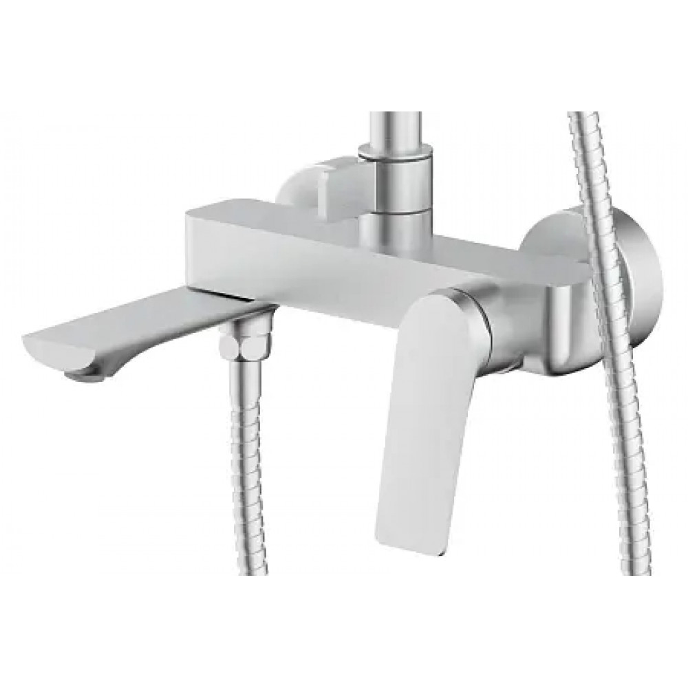 Lursy Душевая система с квадратным тропическим душем, сатин