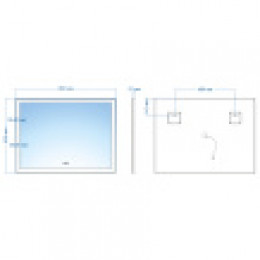 AZARIO зеркало Ливия 800*600 сенсор выкл