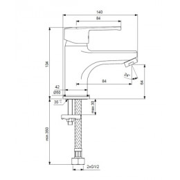 BA234AA UNO Смеситель для умывальника