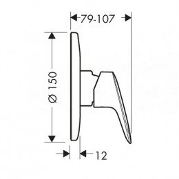 71606000 Logis Смеситель для душа однорычажный, СМ (скрытая часть нужна 13620180)
