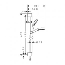 26532400 Crometta Vario Unica душевой набор 650mm