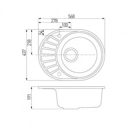 Кухонная мойка Чезана (Латте) NEW