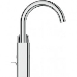 CERAPLAN Смеситель для раковины с высоким трубчатым поворотным изливом 180 мм, с металлическим донным клапаном, система монтажа EASY-FIX (облегченн