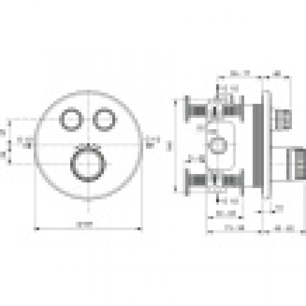 A7296A2 CERATHERM NAVIGO Встраиваемый термостатический смеситель для душа, комплект №2 (функциональный комплект и накладка для настенного монтажа); т