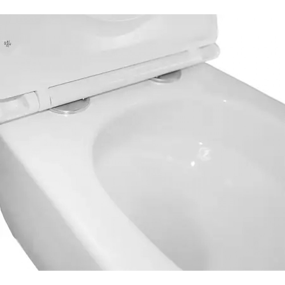 Azario TERSO  AZ-092E-UQ3 ТОРНАДО 3.0 (СКРЫТОЕ КРЕПЛЕНИЕ) подвесной  унитаз в комплекте с сидением микролифт 495x360x370mm