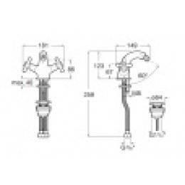 CARMEN Смеситель для биде click-clack