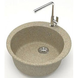 AZARIO кухонная мойка Vital (507x507x200) Песочная (сифон + герметик)