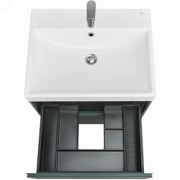 Ona Тумба под раковину 600, зеленый матовый 2 ящика (подходит раковина ZRU9307561, 732799E000, 73279A8000)