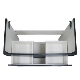 Комплект Тумба Эстима 70/2 подвесная с раковиной Астория 70 Графит