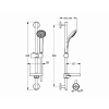 B9501AA IDEALRAIN SOFT S1 Душевой гарнитур, состоящий из 1-функциональной лейки Ø80 мм, ограничение потока 8 л/мин