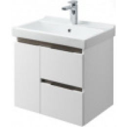 Рене Тумба 60 Белый/Грецкий орех (БЕЗ УМЫВАЛЬНИКА Миранда 60)