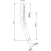 SYNCRONIA Ручной душ Ø120 мм.(ABS пластик), 6 режимов, цвет хром