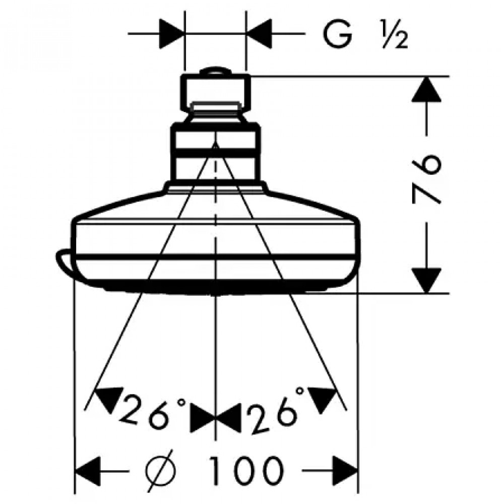 27441000 Верхний душ Croma 100 Vario