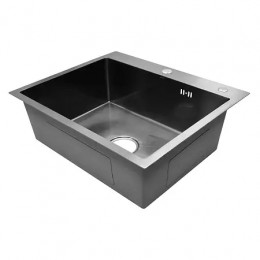 AZARIO кухонная мойка MIA (600*500*200) нержавеющая сталь цвет "оружейная сталь" (сифон)