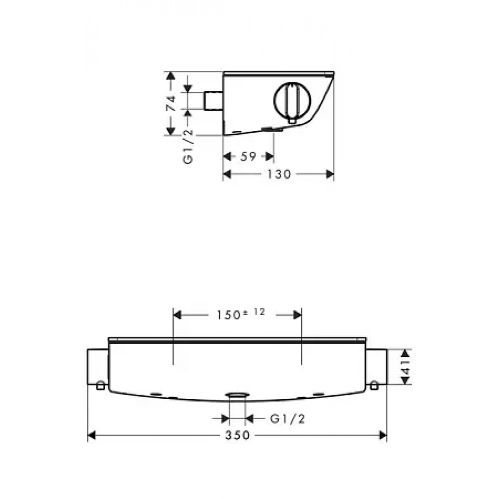 13161000 Ecostat Select Термостат для душа Ecostat Select, ВМ, ½'