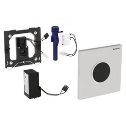 116.021.21.5 Система электронного управления смывом писсуара Geberit, питание от сети, защитная крышка типа 01: Глянцевый хром