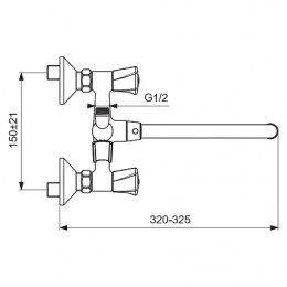 BA362AA LIFE Смеситель для ванны/душа