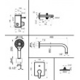 TEVIS Промо-комплект встраиваемый для ванны, хром