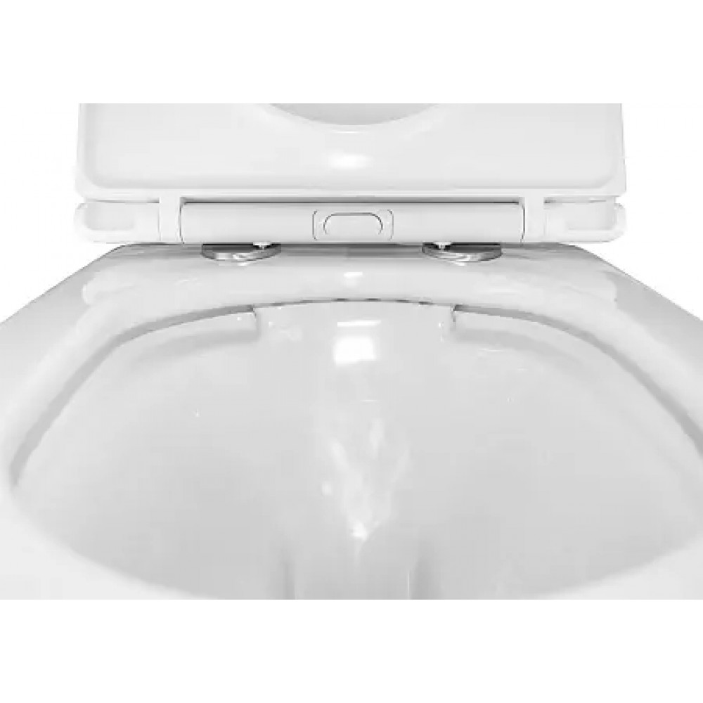 UNO унитаз подвесной, безободковый в комплекте сиденьем микролифт 485x365x365 мм(2 места)