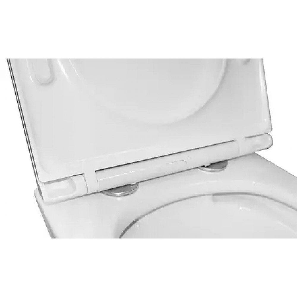 UNO унитаз подвесной, безободковый в комплекте сиденьем микролифт 485x365x365 мм(2 места)