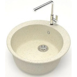 AZARIO кухонная мойка Vital (507x507x200) Бежевая (сифон + герметик)