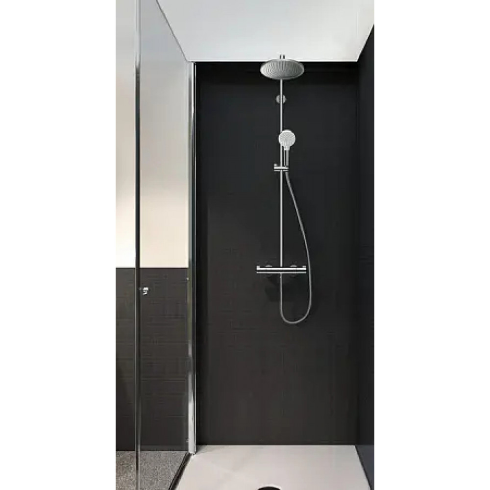 27268000 Crometta S 240 1jet Showerpipe, EcoSmart, 9 л/мин, душевая система для душа с термостатом