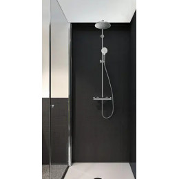 27268000 Crometta S 240 1jet Showerpipe, EcoSmart, 9 л/мин, душевая система для душа с термостатом