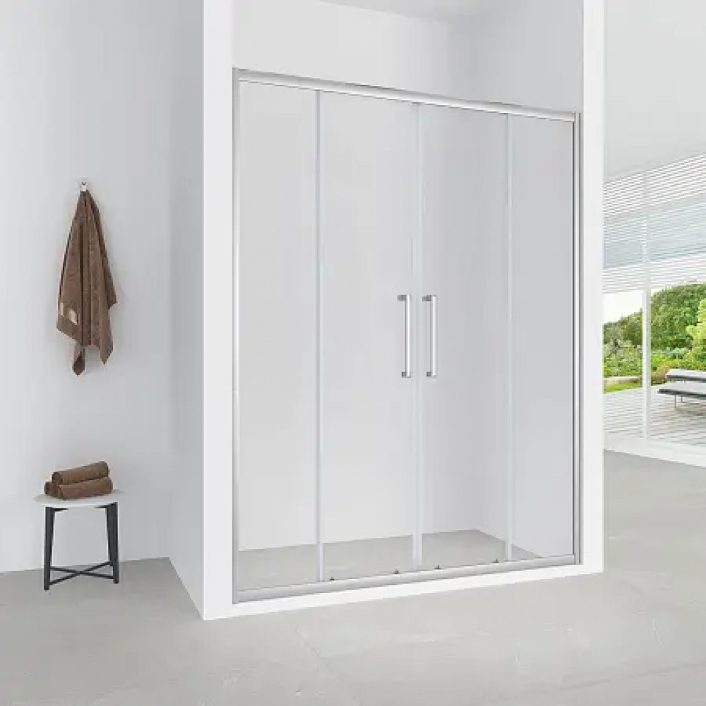 Дверь в нишу, раздвижная CS-AB04C-150 150x190，профиль хром，6 мм прозрачное стекло, профиль хром