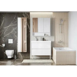 Сканди 90 зеркало-шкаф Белый