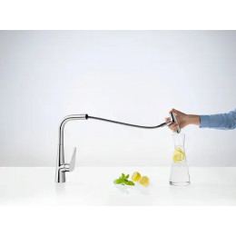 72821000 Talis Select S Смеситель для кухни однорычажный 300, с выдвижным изливом, хром
