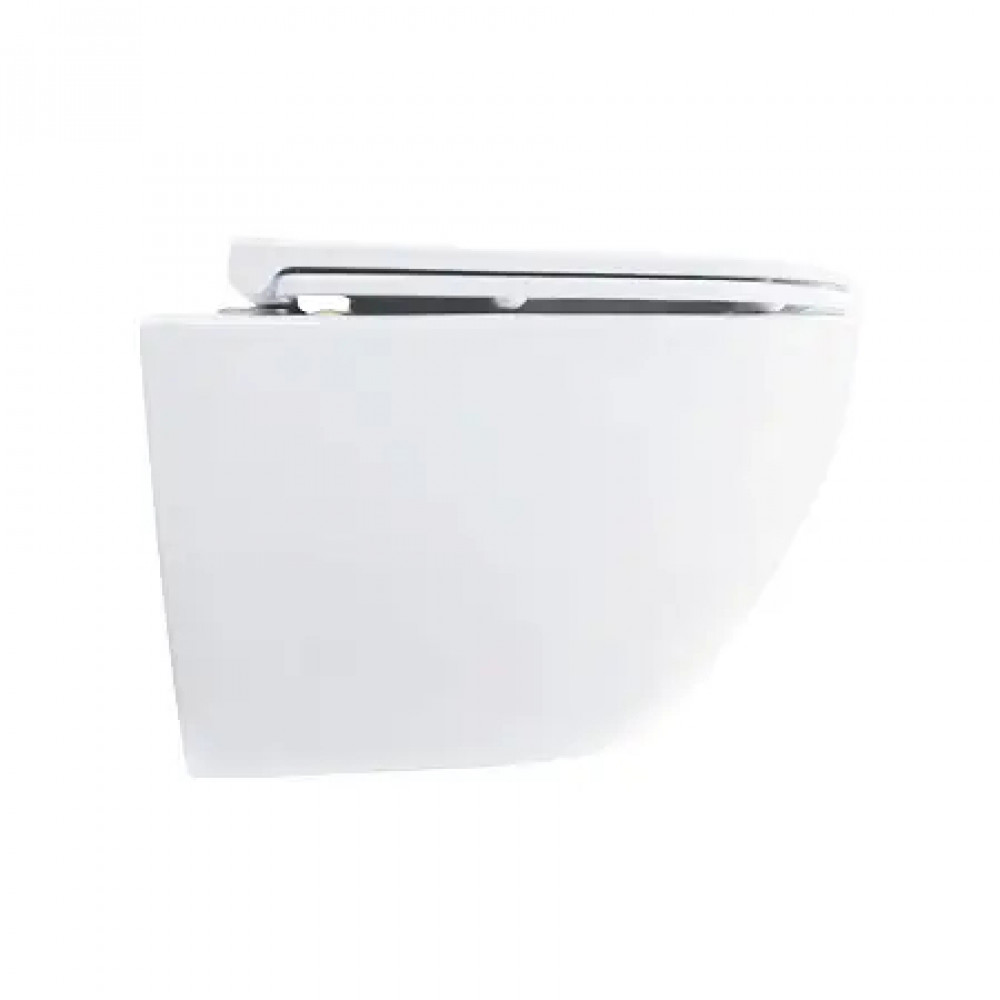 AZ-5175T-WHT RUMBA Унитаз подвесной с системой смыва Tornado в комплекте с быстросъемным сиденьем микролифт, дюропласт 520*360*365mm