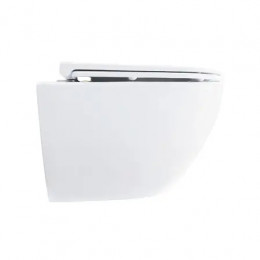 AZ-5175T-WHT RUMBA Унитаз подвесной с системой смыва Tornado в комплекте с быстросъемным сиденьем микролифт, дюропласт 520*360*365mm