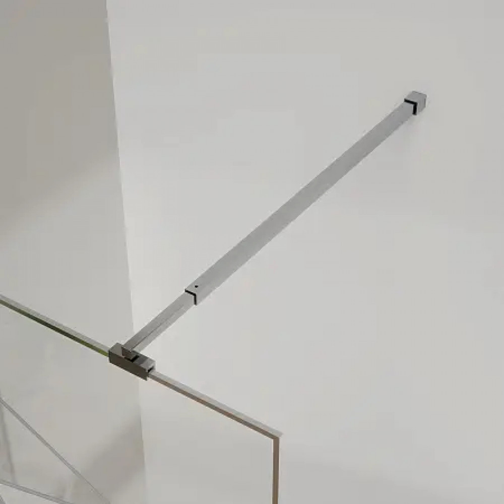 AZ-271-100-CH-CGP Душевая перегородка Walk-in, 100x195-CH-CGP, в рамке, Графический принт 8 мм, профиль хром