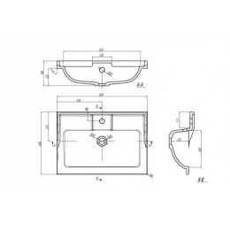 Фабиа 650 Раковина бел.