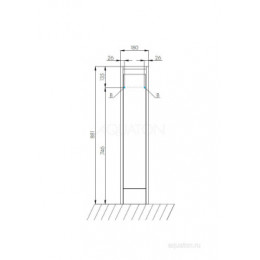 Лондри 80 Тумба  под с/машинку (20) (Раковина Рейн 80 белая)