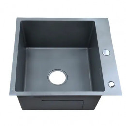 AZARIO кухонная мойка NICOLE (500*500*220) нержавеющая сталь серая соты(сифон, диспенсер,коландер)