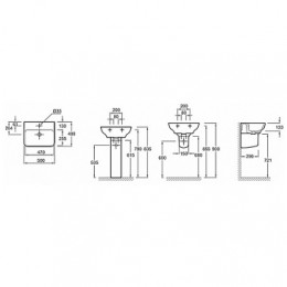 EGF112-00 STRUKTURA  Раковина 50x40 с отв.для смесителя,сл.пер.,белый