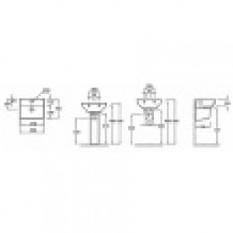 EGF112-00 STRUKTURA  Раковина 50x40 с отв.для смесителя,сл.пер.,белый