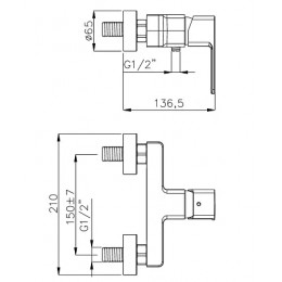 CADEO Смеситель для душа, хром