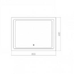 AZARIO зеркало Фортуна 800*600 сенсор выкл