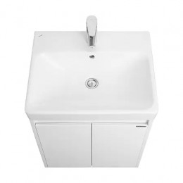 Сканди 55 Тумба Doors Белый глянец/Белый матовый (БЕЗ УМЫВАЛЬНИКА Адриана-55)