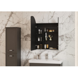 Санта-Барбара 80 Зеркальный шкаф графит