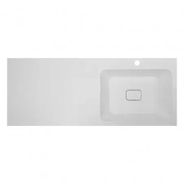 Комплект тумба Палермо 120/2 подвесная под с/машинку (60) с раковиной Изабелла 120 правая белая