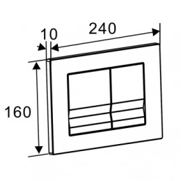 Клавиша смыва, черная матовая (квадратная), AZARIO NEW (AZ-501A)