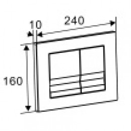 Клавиша смыва, черная матовая (квадратная), AZARIO NEW (AZ-501A)